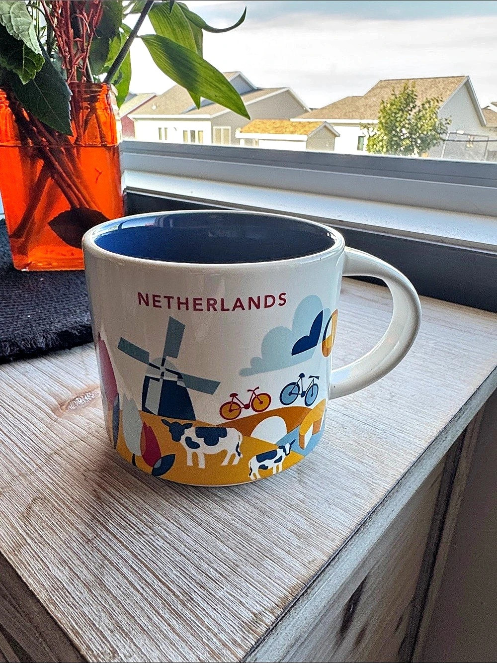 Starbucks You Are Here Collection Netherlands Mug White & Blue